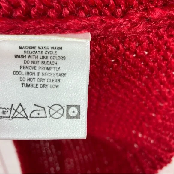 Vintage The Villager M Medium Hand Knit Ugly Christmas Sweater Vest Button NOS - Picture 6 of 8